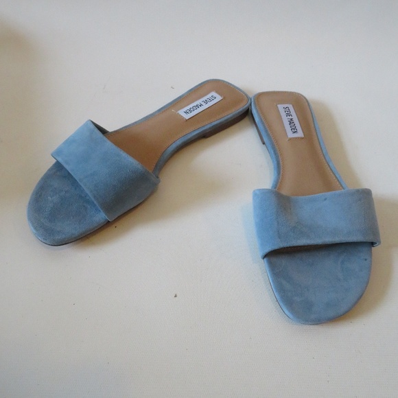 steve madden suede slides